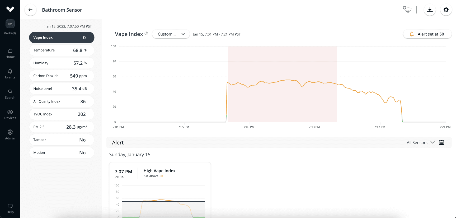 Sensor Default Thresholds Screenshot #2