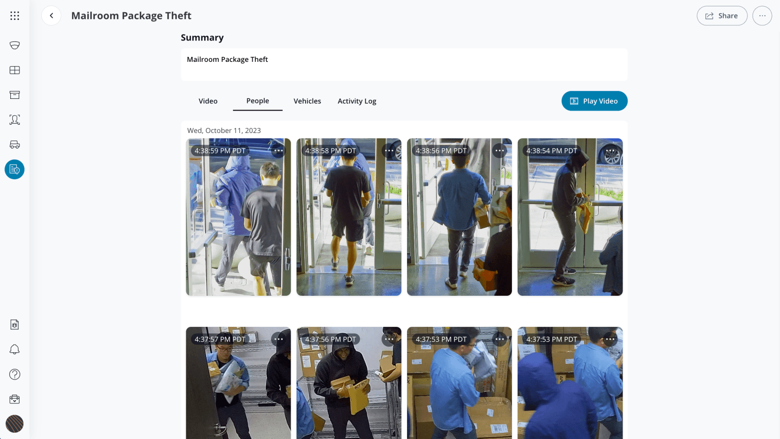 People tab of incident